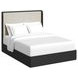 Camelot Black and Gray Queen Upholstered Panel Bed
