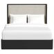 Camelot Black and Gray Queen Upholstered Panel Bed