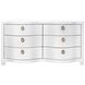 Rosie Textured White Linen 6 Drawer Dresser