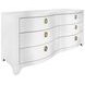Rosie Textured White Linen 6 Drawer Dresser