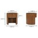 Theo Brown 1 Drawer Nightstand