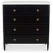 Eleanor Black 5 Drawer Marble Top Chest