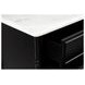 Eleanor Black 5 Drawer Marble Top Chest