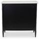 Eleanor Black 5 Drawer Marble Top Chest