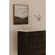 Eleanor Black 5 Drawer Marble Top Chest