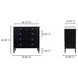 Eleanor Black 5 Drawer Marble Top Chest