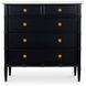Eleanor Black 5 Drawer Marble Top Chest
