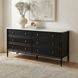 Eleanor Black Marble Top 6 Drawer Dresser
