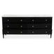 Eleanor Black Marble Top 6 Drawer Dresser