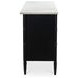 Eleanor Black Marble Top 6 Drawer Dresser