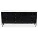 Eleanor Black Marble Top 6 Drawer Dresser
