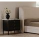 Eleanor Black and White 3 Drawer Marble Top Nightstand