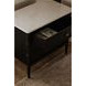 Eleanor Black and White 3 Drawer Marble Top Nightstand