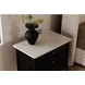 Eleanor Black and White 3 Drawer Marble Top Nightstand