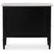 Eleanor Black and White 3 Drawer Marble Top Nightstand
