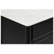 Eleanor Black and White 3 Drawer Marble Top Nightstand