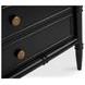 Eleanor Black and White 3 Drawer Marble Top Nightstand