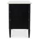 Eleanor Black and White 3 Drawer Marble Top Nightstand