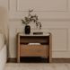 Lane Natural and Beige 1 Drawer Marble Top Nightstand