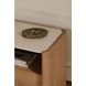 Lane Natural and Beige 1 Drawer Marble Top Nightstand