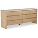 Lane Natural Marble Top 6 Drawer Dresser