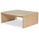 Lane Beige and Natural Rectangular Marble Top Coffee Table