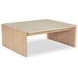 Lane Beige and Natural Rectangular Marble Top Coffee Table