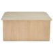 Lane Beige and Natural Rectangular Marble Top Coffee Table