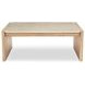 Lane Beige and Natural Rectangular Marble Top Coffee Table