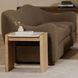 Lane Natural and Beige Rectangular Marble Top Accent Table