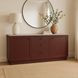 Nadine Deep Burgundy and White 2 Door Marble Top Sideboard