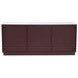 Nadine Deep Burgundy and White 2 Door Marble Top Sideboard