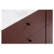 Nadine Deep Burgundy and White 2 Door Marble Top Sideboard