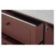 Nadine Deep Burgundy and White 2 Door Marble Top Sideboard