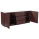 Nadine Deep Burgundy and White 2 Door Marble Top Sideboard