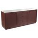Nadine Deep Burgundy and White 2 Door Marble Top Sideboard