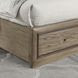 Sonoma Gray Upholstered Queen Panel Bed with 2 Front Storage Drawers