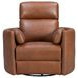 Radius Vintage Whiskey Leather Swivel Glider Power Recliner with USB Charging