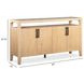 Somerset Butternut 4 Door Glass Top Sideboard