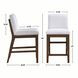 Canton White Upholstered Back Counter Height Chair Set of 2