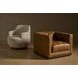 Quinn Winchester Sycamore Leather Upholstered Swivel Chair