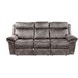 Nashville Gray 88" Manual Reclining Sofa with Drop-Down Console and USB Charging