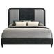 Skyline Onyx and Gray Upholstered Panel Bedroom Set