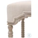 Rue Bisque French Linen Performance Fabric Counter Height Stool