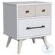 Rowan Ash Linen 2 Drawer Nightstand