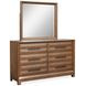 Callisto Bourbon Brown 6 Drawer Dresser