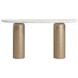 Verge Bronze Metallic and White Marble Top Console Table