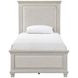 Silver Sands Gray Twin Upholstered Panel Bed