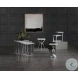 Stellan White And Gray Marble Top Side Table