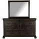 Bellamy Peppercorn 8 Drawer Dresser with Rectangular Mirror